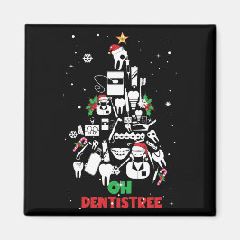 Oh Dentistree Dentist Dental Teeth kerstboom Magneet