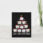 Oh Dentistree Fun Kerstmis Tandarts is tandheelkun Kaart (Voorkant)