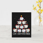 Oh Dentistree Fun Kerstmis Tandarts is tandheelkun Kaart (Gele Bloem)
