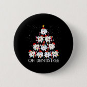 Oh Dentistree Fun Kerstmis Tandarts is tandheelkun Ronde Button 5,7 Cm (Voorkant)
