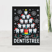 Oh Dentistree - Funny Christmas Tree Dental Hygien Kaart (Voorkant)
