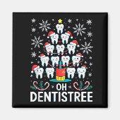 Oh Dentistree - Funny Christmas Tree Dental Hygien Magneet (Voorkant)