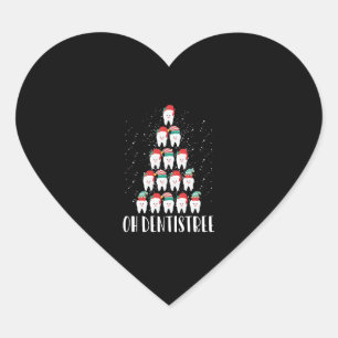 Oh Dentistree Funny Dental Surgeon Xmas tandheelku Hart Sticker