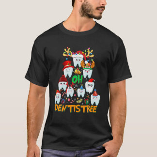 Oh Dentistree Funny Xmas Kerstkerstgebitsgebitsgeb T-shirt