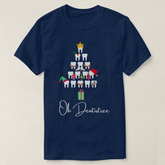 Oh Dentistree humor met kersttand Gift Halowe T-shirt (Design voorkant)