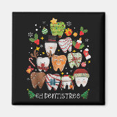 Oh Dentistree Merry Christmas Dental Funny Teeth T Magneet (Voorkant)