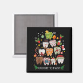 Oh Dentistree Merry Christmas Dental Funny Teeth T Magneet (Voorkant / Achterkant)