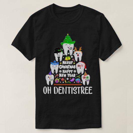 Oh Dentistree Santa Teeth kerstboomtang Cute Dent T-shirt (Design voorkant)
