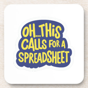 Oh Dit Roept Om Een Spreadsheet  Bier Onderzetter