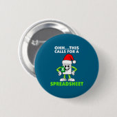 Oh Dit Roept Om Een Spreadsheet Excel Kerst Co Ronde Button 5,7 Cm (Voorkant /achterkant)