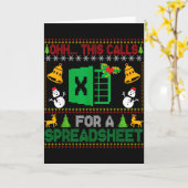 Oh Dit Roept Om Een Spreadsheet Funny Ugly Kerstma Kaart (Gele Bloem)