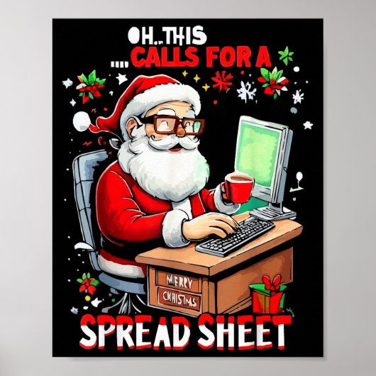 Oh Dit Roept Om Een Spreadsheet, Grappige Excel Ch Poster (Voorkant)