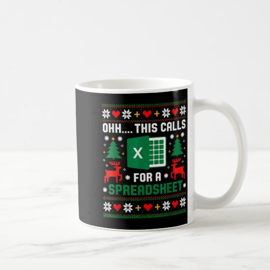 Oh Dit Roept Om Een Spreadsheet Kerstman Ex Koffiemok (Rechts)