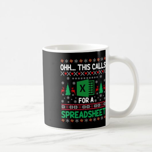 Oh Dit Roept Om Een Spreadsheet Kerstmuts Koffiemok (Rechts)