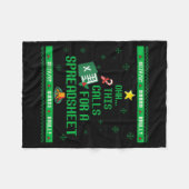 Oh Dit Roept Om Een Spreadsheet Kersttrui Fleece Deken (Voorkant (Horizontaal))