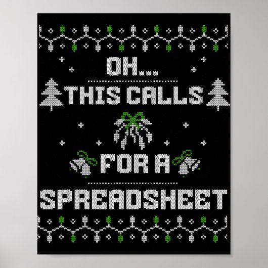 Oh Dit Roept Om Een Spreadsheet Lelijke Kerst Voor Poster (Voorkant)