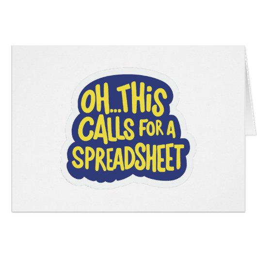 Oh dit vraagt om een spreadsheet (Voorkant Horizontaal)