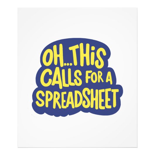 Oh dit vraagt om een spreadsheet foto afdruk (Voorkant)
