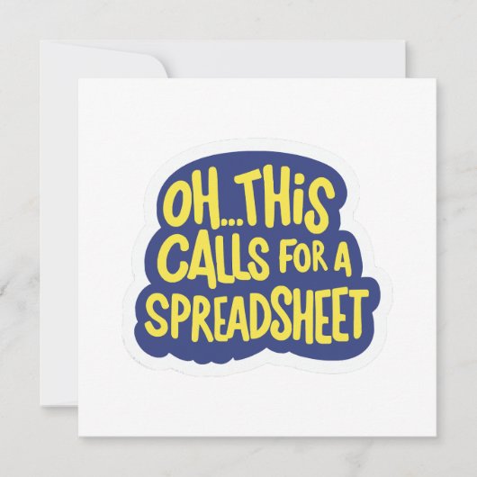 Oh dit vraagt om een spreadsheet kaart (Voorkant)