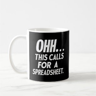 Oh... dit vraagt om een spreadsheet koffiemok