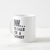 Oh... dit vraagt om een spreadsheet koffiemok (Voorkant links)