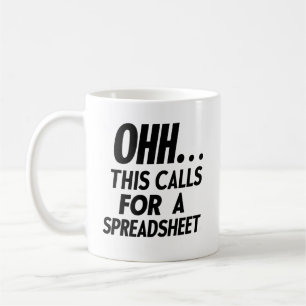 Oh... dit vraagt om een spreadsheet koffiemok