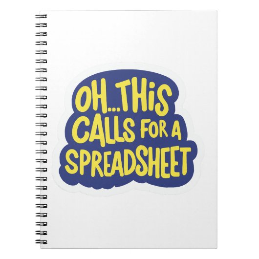 Oh dit vraagt om een spreadsheet notitieboek (Voorkant)