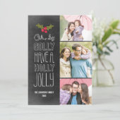 Oh door Golly Holiday Foto Card Feestdagenkaart (Staand voorkant)