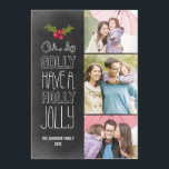 Oh door Golly Holiday Foto Card Feestdagenkaart<br><div class="desc">Viel het seizoen met deze moderne en stijlvolle vakantiekaart van Berry Berry Sweet. Bezoek WWWW.BERRYBERRYSWEET.COM voor meer van onze stijlvolle vakantie-collecties.</div>