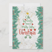 Oh door Golly Holly Jolly Feestdagenkaart (Voorkant)