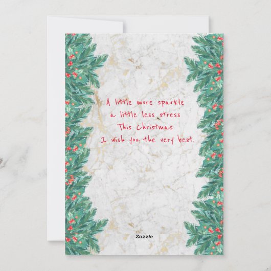 Oh door Golly Holly Jolly Feestdagenkaart (Achterkant)