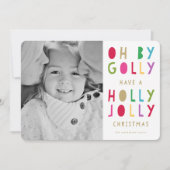 Oh door Golly | Vakantieknopkaart Feestdagenkaart (Voorkant)