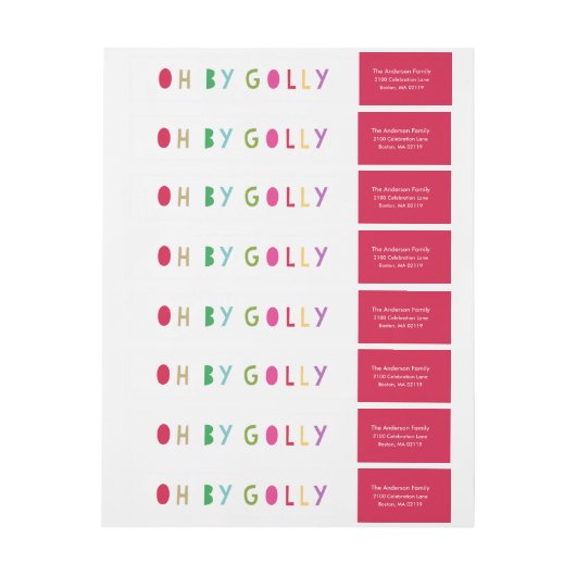 Oh door Golly | Vakantiemateriaal voor retourzendi (Vel)