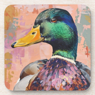 Oh Duck! - Moderne Mallard Duck Art Onderzetters