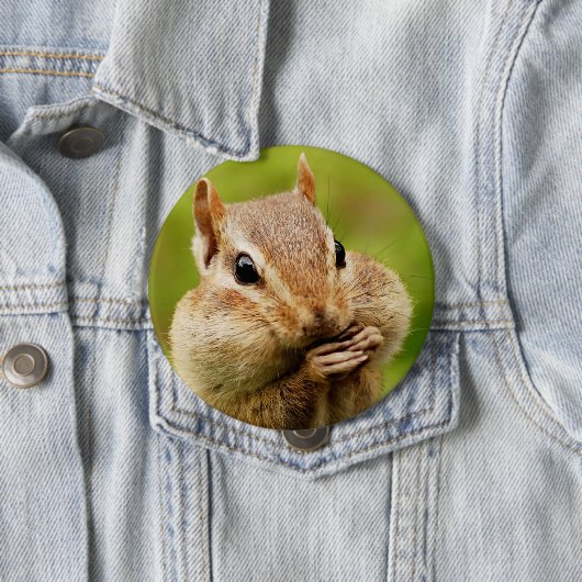 Oh dus Cheeky Chipmunk Round Button (In situ)