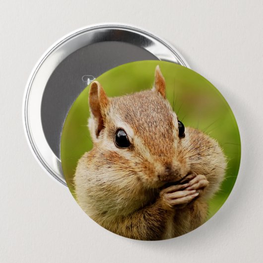 Oh dus Cheeky Chipmunk Round Button (Voorkant /achterkant)