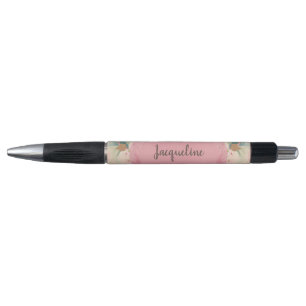 Oh dus Girly Pink en Gold  Floral Pen
