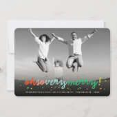 Oh, dus heel prettige Colorful Confetti Stippen Fo Feestdagenkaart (Voorkant)