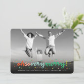 Oh, dus heel prettige Colorful Confetti Stippen Fo Feestdagenkaart (Staand voorkant)