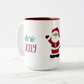 Oh dus Jolly Santa Design Giant Coffee Mok (Voorkant links)