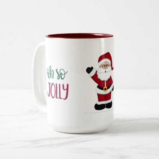 Oh dus Jolly Santa Design Giant Coffee Mok (Voorkant links)