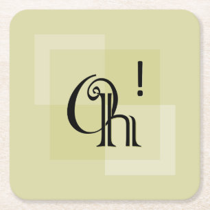 Oh! Elegante expressieve typografie Kartonnen Onderzetters