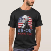 Oh England 1776 George Washington 4 juli T-shirt (Voorkant)