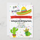 Oh Fiesta Kids Birthday Party Invitation Kaart (Voorkant)