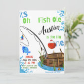 Oh FishOle Birthday Invitation Kaart (Staand voorkant)