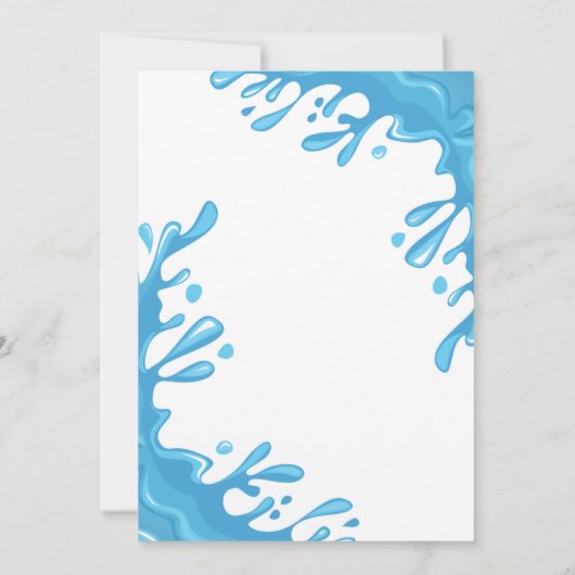 Oh FishOle Birthday Invitation Kaart (Achterkant)