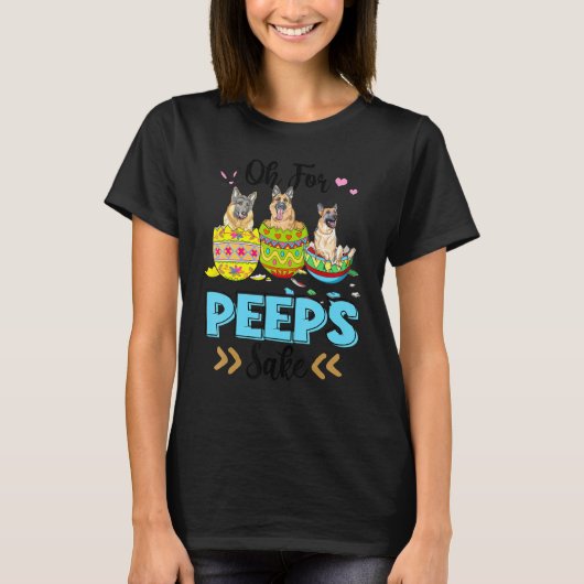 Oh For German Shepherd Sake Easter Bunny Ear Egg T-shirt (Voorkant)