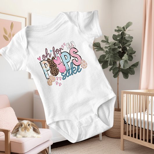 "Oh for Peeps Sake" Baby Fine Jersey Bodysuit