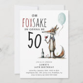 Oh Foxsake' grappige grillige volwassen verjaardag Kaart (Voorkant)