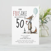 Oh Foxsake' grappige grillige volwassen verjaardag Kaart (Staand voorkant)